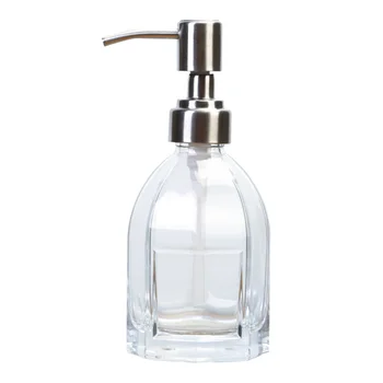 

1pc Glass Hand Sanitizer Bottle Dispensing Soap Press Pump Bottle Shampoo Shower Gel Bottle