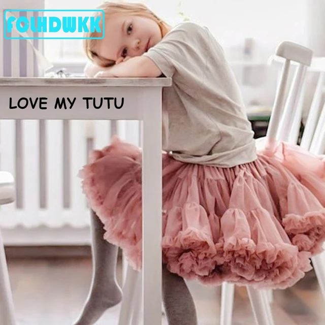 Mini jupe tutu de ballet en tulle pour fille, vêtements de princesse pour  enfants - AliExpress