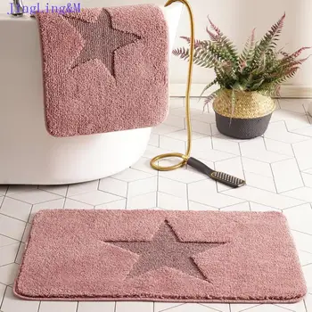 

Bathroom Carpet, Absorbent, Non-Slip, Machine Washable, Cute and Simple Ice Cream Velvet Floor Mats and Door Mats, for Bathroom