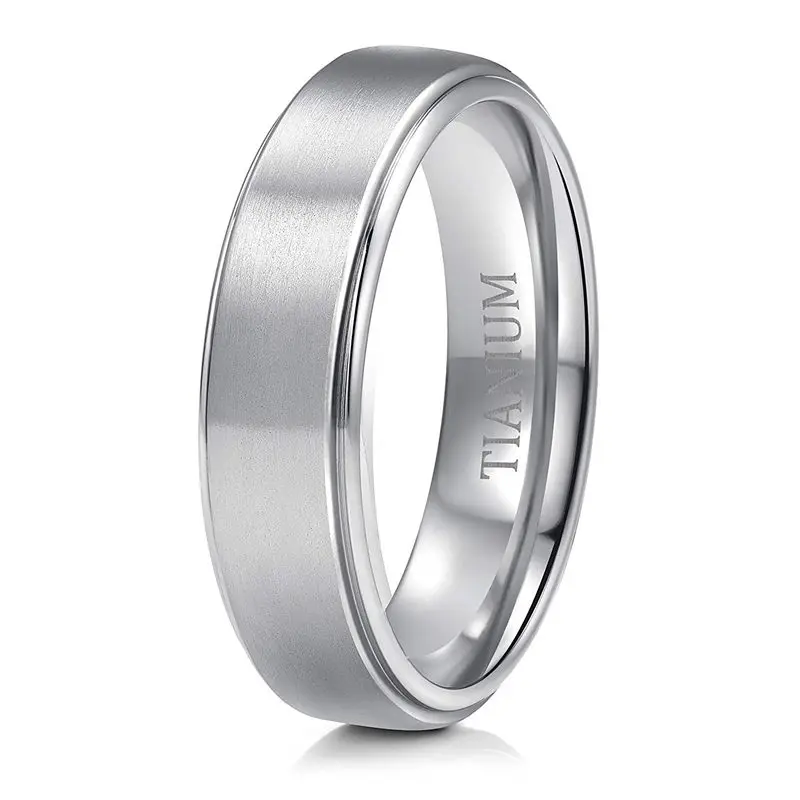 6mm Tigrade, 6 мм, мужское кольцо, титан, серебряный цвет, 8 мм, для мужчин и женщин, обручальное кольцо, обручальное кольцо, простые кольца на палец, фирменные ювелирные изделия, bague - Цвет основного камня: 6mm