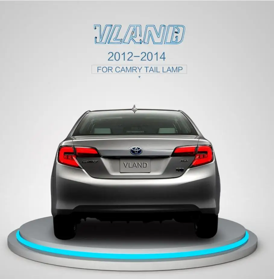 Vland завод для автомобиля задний фонарь для Camry(Ближний Восток тип) светодиодный задний фонарь 2012 2013 с поворотным сигналом+ Обратный Свет