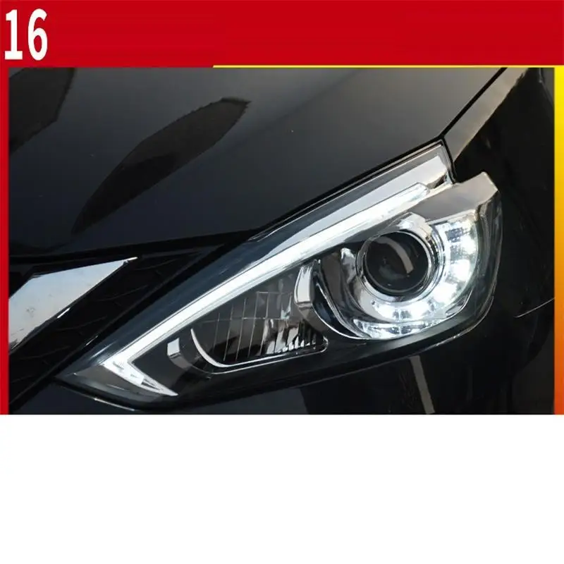 Дневные наружные Assessoires Automovil лампы для укладки Drl светодиодные ходовые фары автомобильные фары в сборе 16 17 18 для Nissan Sylphy