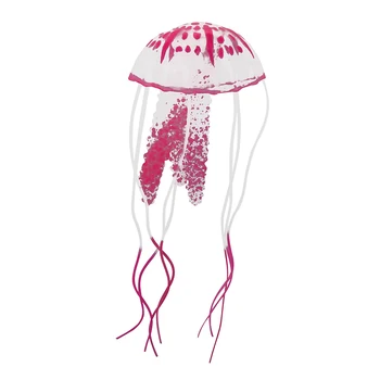 

HOT-ire Pink Glowing Effect Artificial Fake Jellyfish for Fish Tank Decoration Ornament