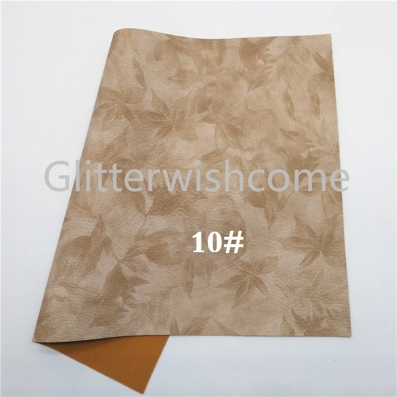 Glitterwishcome 21X29 см A4 размер винил для бантов Винтаж оставить напечатанный искусственная ткань, синтетическая искусственная кожа листы для бантов, GM565A