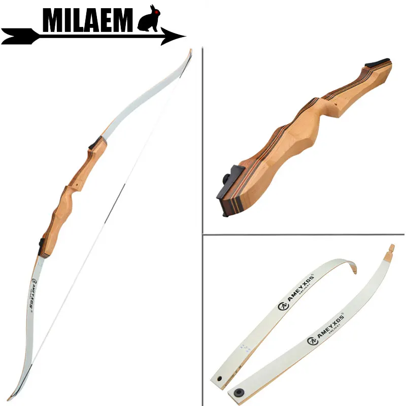 

1pc 68inch 16-38lbs Archery Recurve Bow Training Bow Traditional Wooden Bow Handle Right Hand Hunting Bow Shooting Accessories
