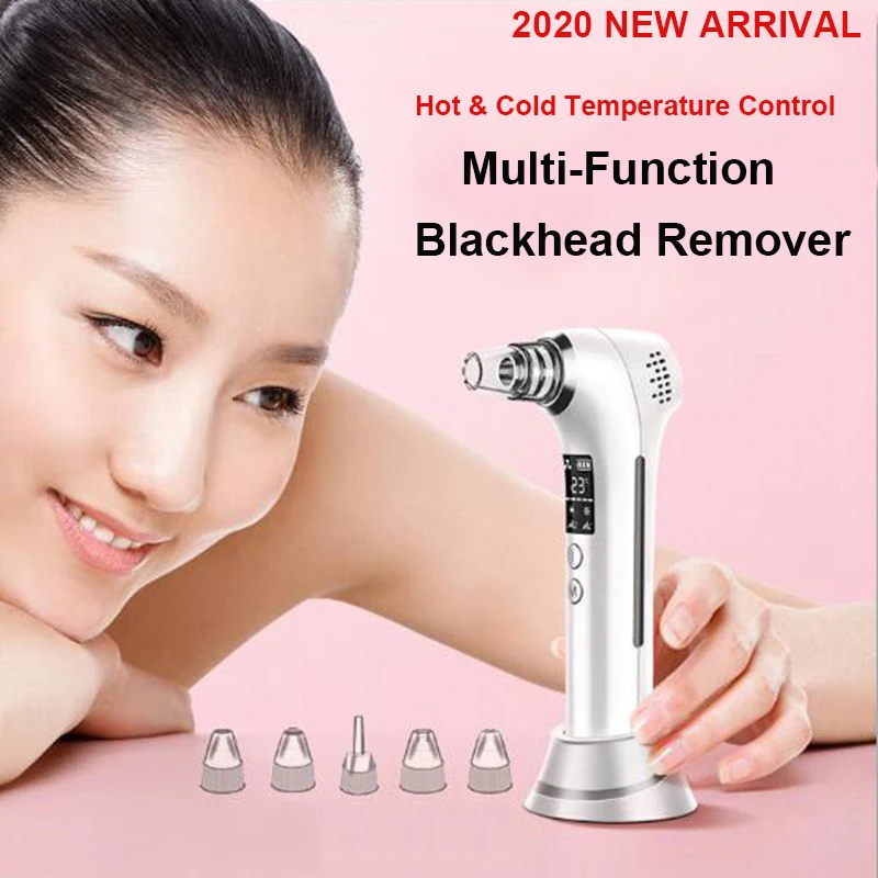 US $33.79 2020 Newest Electric Blackhead Remover Vacuum Pores Cleaner Acne Pimple Removal Beauty Machine Hot Cold Massager Skin Care Tools