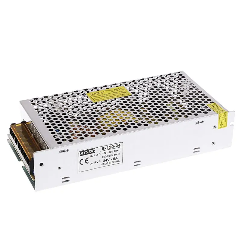 AC 100-260V к DC 24V 5A 120W переключатель питания Драйвер адаптер светодиодный светильник