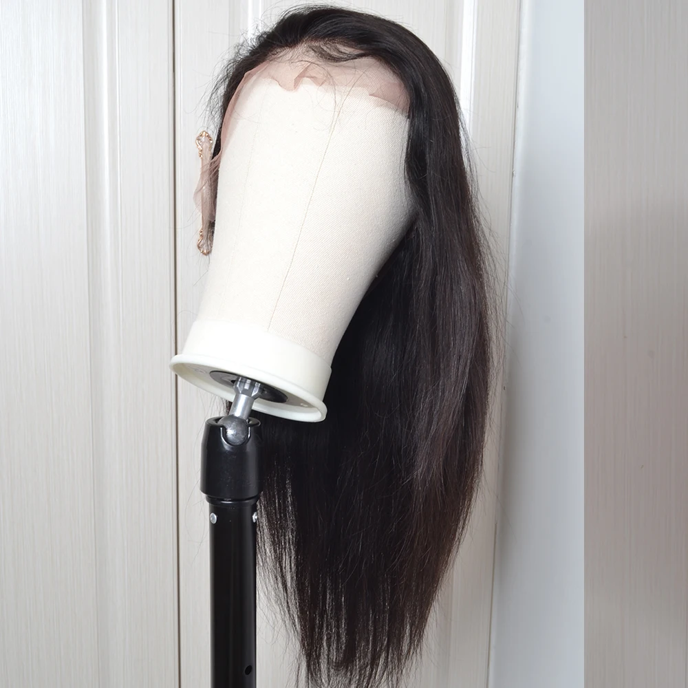 Yeahwigs 360 Yaki прямой парик фронтальный парик шнурка Remy 150% плотность фронтальный парик шнурка предварительно сорвал с волосами младенца