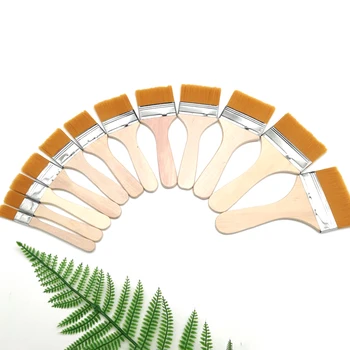

12pcs Oil Painting Art Supplies Acrylic Watercolor Portable Paint Brush Soft Wood Handles Nylon