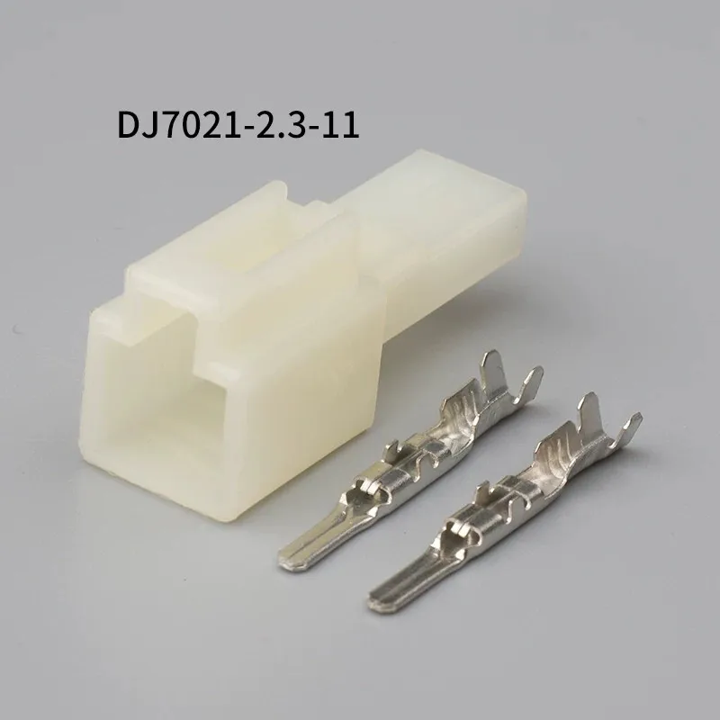 

500 шт 2Pin 2,3 мм Мужской авто мотоцикл электронный разъем проводки для AUdi,VW,BMW, Honda,Toyota,Ford DJ7021-2.3-11