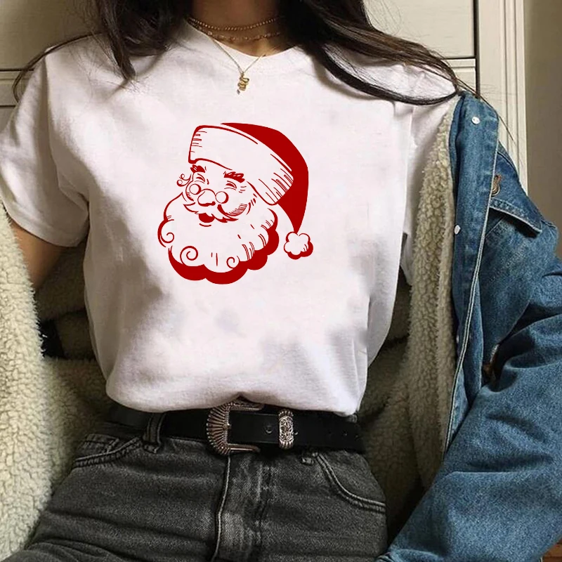 Женская модная Новогодняя одежда с принтом Merry Christmas женская футболка Kawaii футболка Camisas панк женские футболки - Цвет: bvr20200