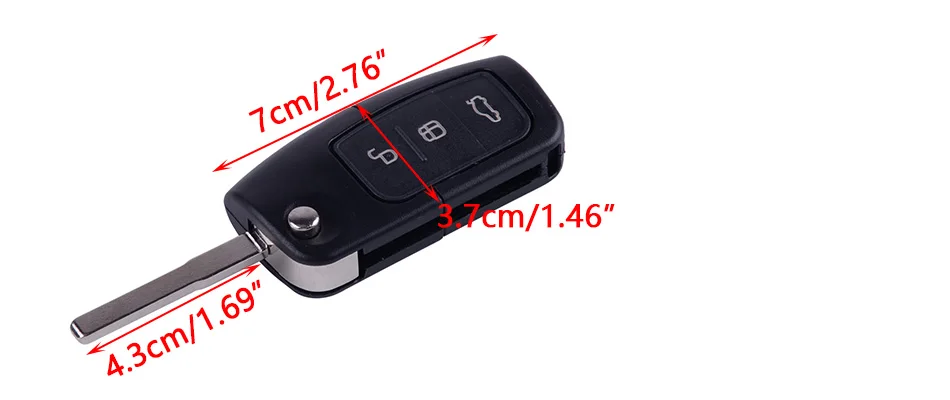 CITALL подходит для Ford Focus Fiesta Mondeo C Max S Max 3 кнопки дистанционного ключа 433 МГц с чипом 4D63