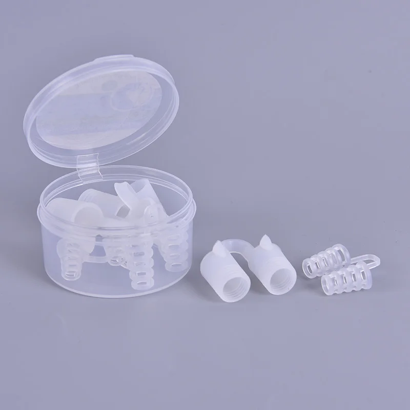 4pcs/8pcs Anti Snoring Nose Clip Breathable Easy Sleep Snore Stopper Aid Nasal Dilators Device Congestion Aid No Strips Cones