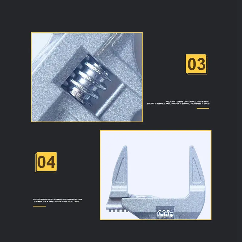 Горячая XD-16-68mm мини регулируемый гаечный ключ короткий хвостовик большие отверстия ультра-тонкий