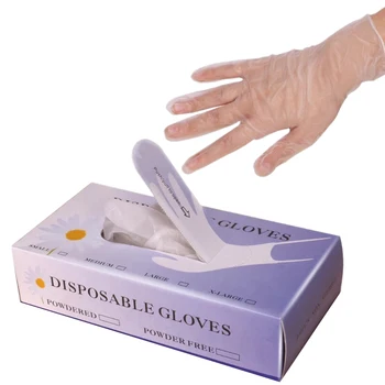 

Vinyl Examination Gloves (Medium, 70-Count) Latex Free Rubber Disposable, Ultra-Strong, Clear Fluid, Blood, Exam, Healthcare, Fo