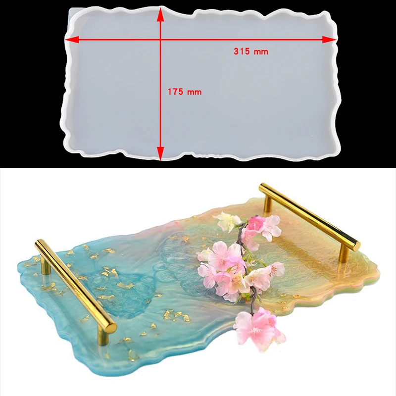 Mixture Tea Fruit Resine Tray Mold Rolling Plateau Coaster Onderzetters Posavasos Silicone Molds For Epoxy Resin Art Craft