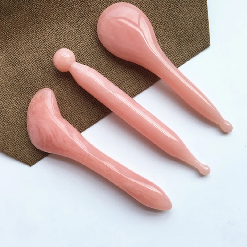 7pcs/set Natural Resin Massage Scraping For Face Neck Beeswax Guasha Scraper Massager Scrape Therapy Acupoint Acupressur