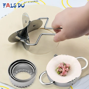 

Easy DIY Dumpling Mold Multifunction Stainless Steel Dumpling Maker Wrapper Jiaozi Maker Device Cutter Kitchen Accessories