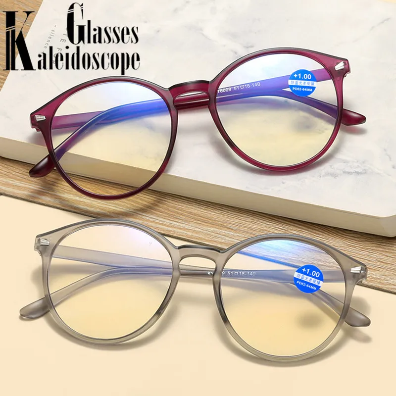 TR90 Frame Reading Glasses Women Men Classic Round Eyewear Oversized Hyperopia Glasses Diopter +100 +150 +200 +250 +300 +350 4