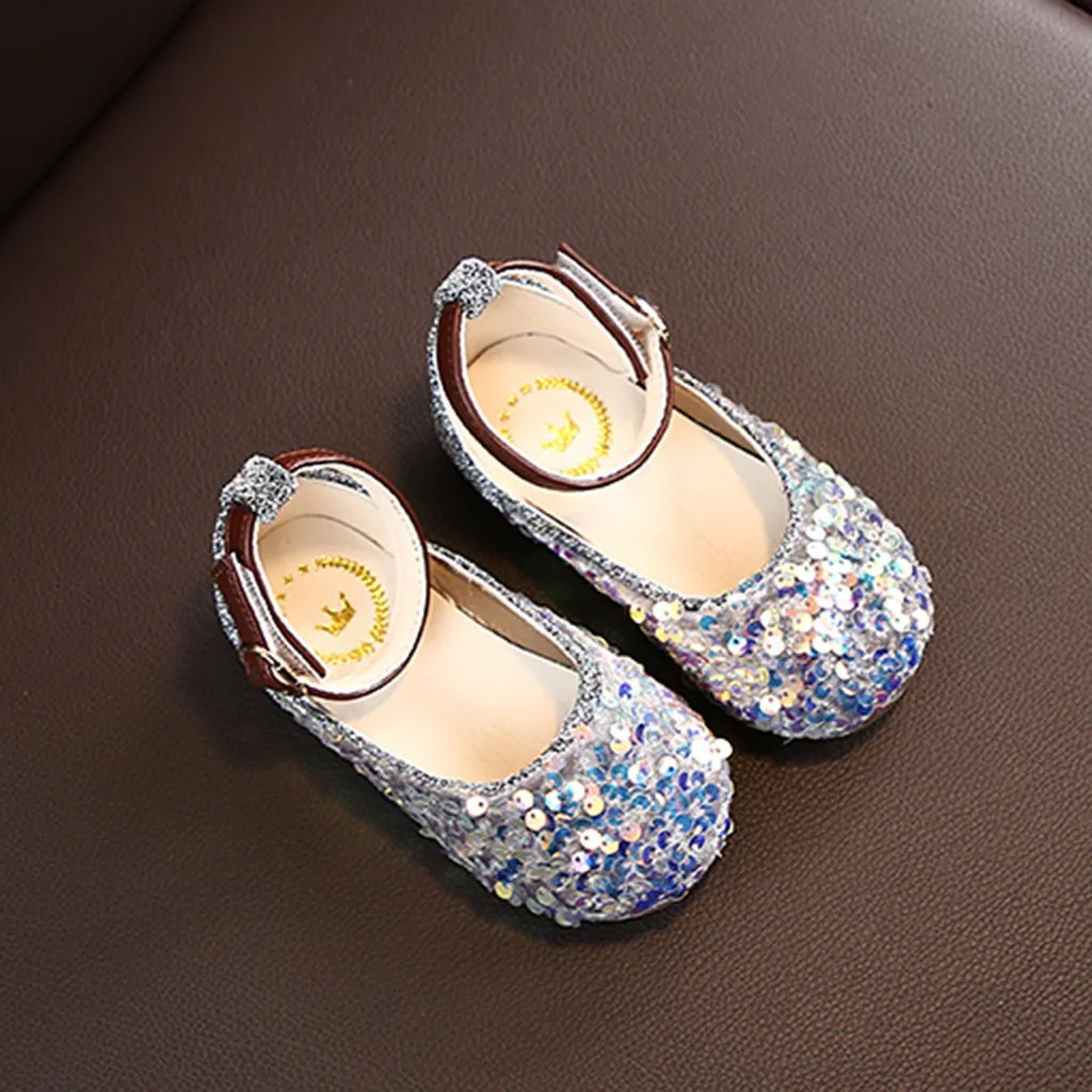 

Children's Shoes NEW Children Infant Kids Baby Girls Sequins Princess Single Casual Sandals Shoes Shiny Shoes