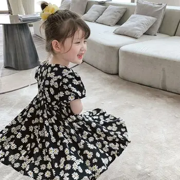 

2020 new girl summer dress net red children princess dress little daisy baby foreign girl chiffon dress