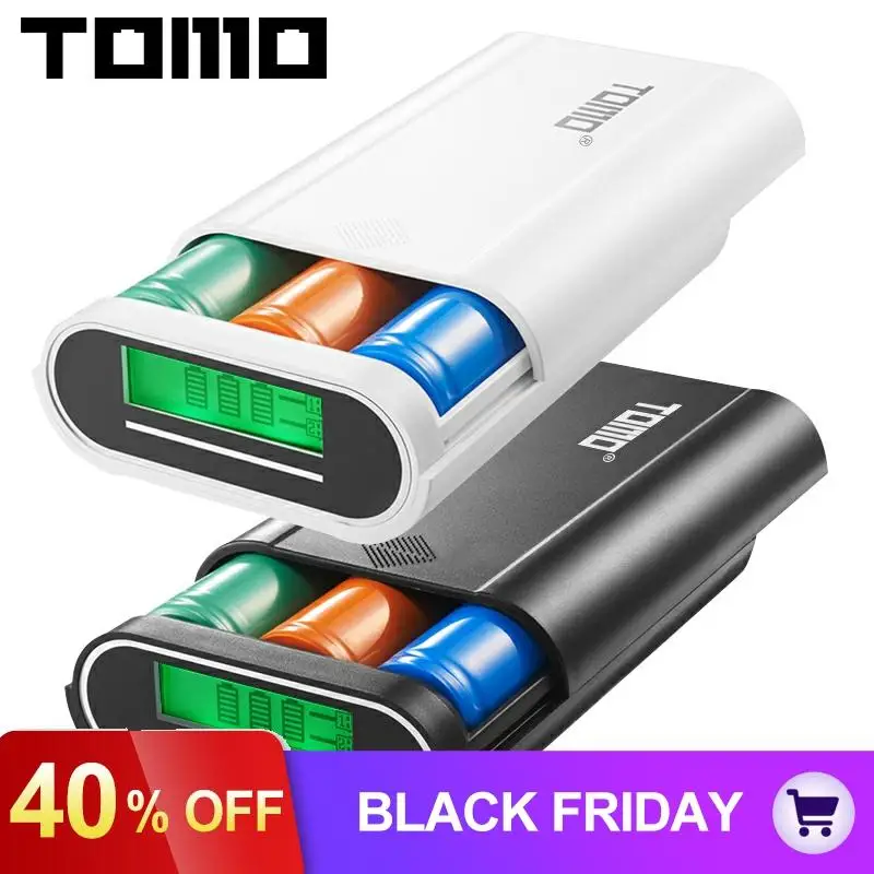 TOMO M3 Dual USB Li-ion Intelligent 3 x 18650 Battery Charger Portable LCD Smart DIY Mobile Phone Power Bank Case for Smartphone