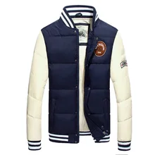 Новинка, зимняя теплая Модная куртка-пуховик на белом утином пуху, мужская куртка со стоячим воротником, мужская повседневная парка, пальто, мужская верхняя одежда