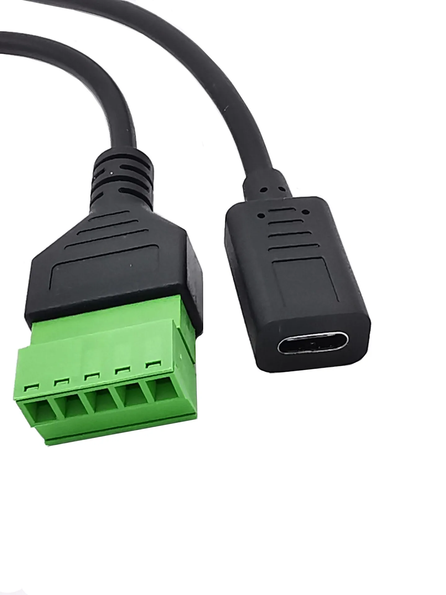 Припой-свободный USB разъем USB2.0 версия USB3.1 type-c женский зеленый solderless терминал соединительный кабель