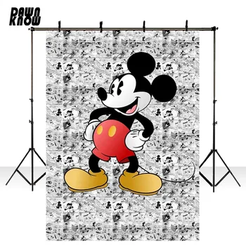 

DAWNKNOW Cartoon Mouse Photography Background Photocall Baby Birthday Party Photo Shoot Backdrops Children Customize lv2121