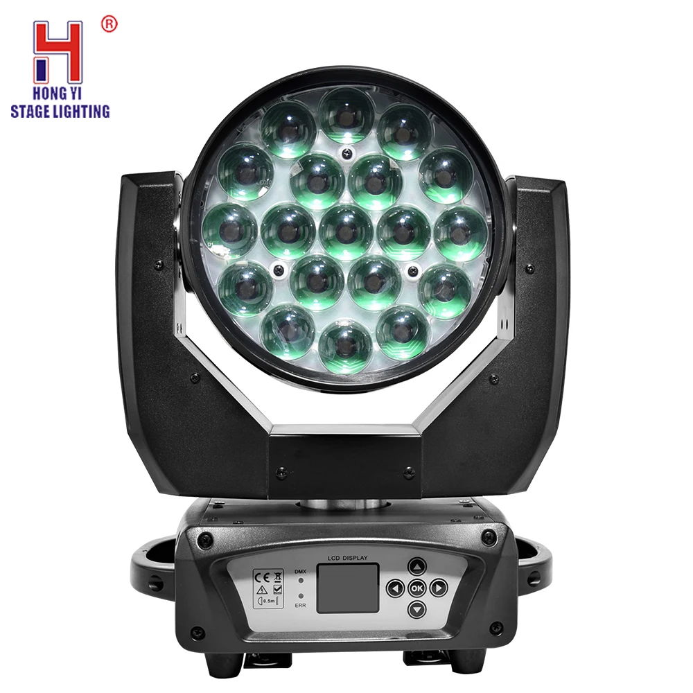 

led wash zoom 19x15w rgbw moving head light Backlight Supper Bright Stage Light Moving Head Wash light for dj disco bar