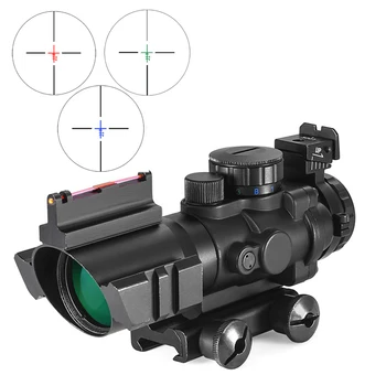 baratas Acog Riflescope 20mm 4x32 Dovetail Reflex óptica Scope Tático Sniper Vista Para A Caça Arma Rifle Airsoft Sniper Lupa