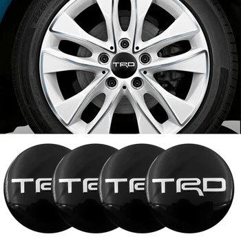 

4pc TRD racing 56.5mm sticker wheel Center hub caps wheel dustproof emblem covers label Auto accessories car styling for Toyotas