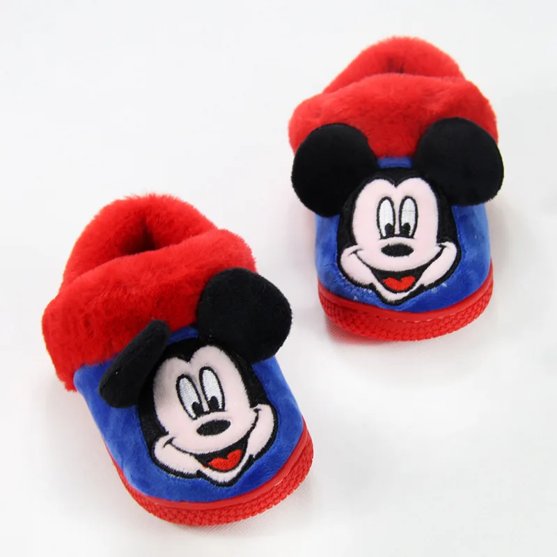 Disney/Детская Хлопковая обувь; Новинка года; зимняя сумка с теплыми хлопковыми тапочками; меховая хлопковая обувь для девочки Тапочки