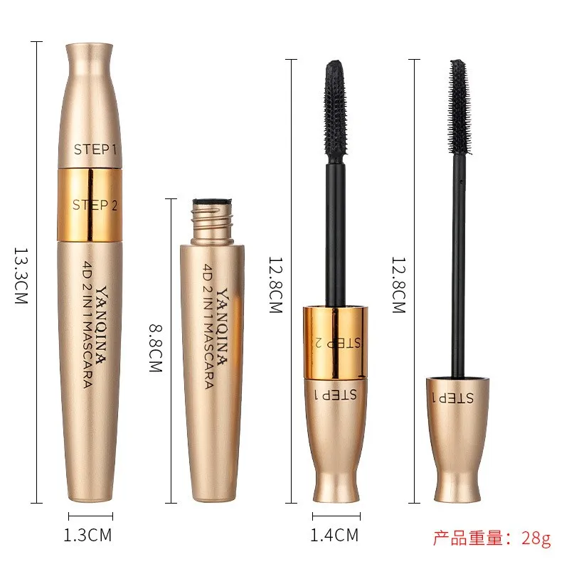 Черный, для наращивания ресниц 2 в 1 объем макияж Экспресс-колоссальная тушь для ресниц