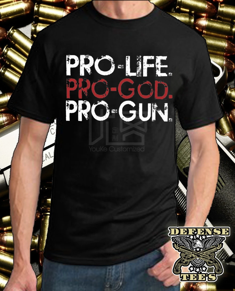 Модный дизайн бесплатная доставка футболка PRO GUN 2-й вариант LIFE GOD AR-15 с круглым