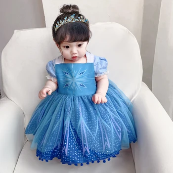 

Children's aprons baby painting smock girl's waterproof bib girls vest dress elsa anna baby clothes