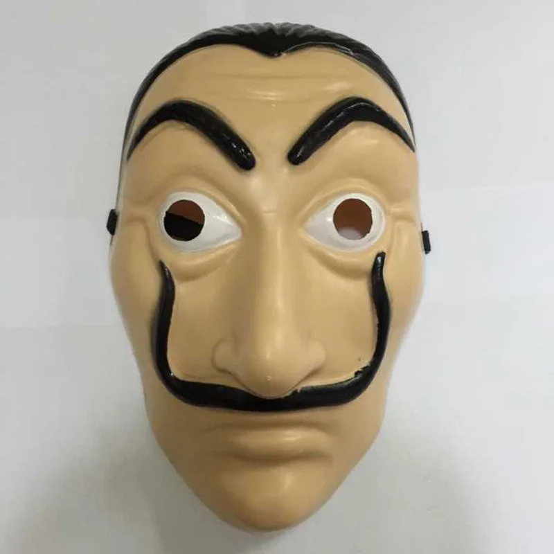 

10Pcs/lot Men Halloween Carnival Salvador Dali Face Masks Money Heist The House of Paper La Casa De Papel Dali Mask
