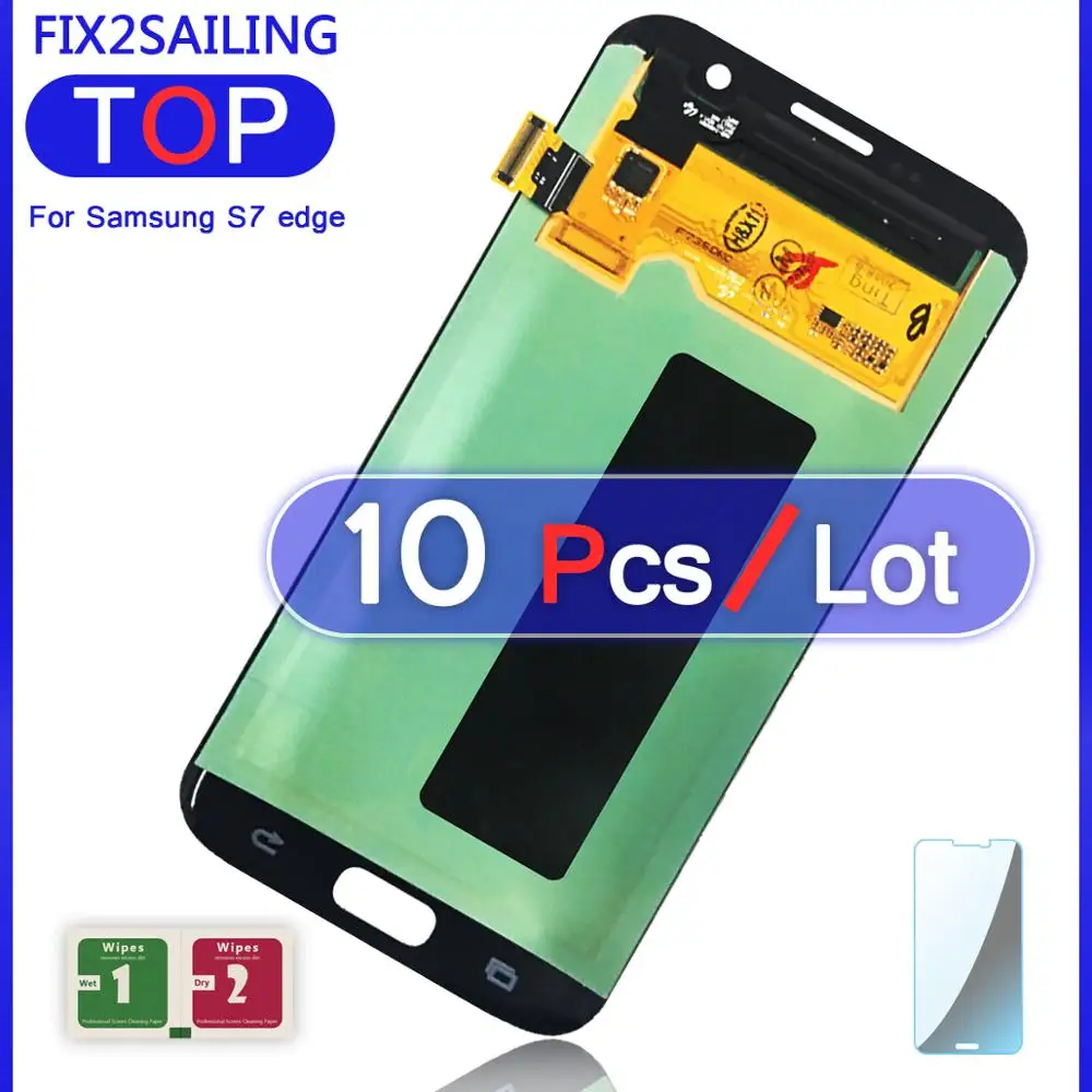 Дисплей S7 Edge для samsung Galaxy S7 Edge G935F G935A G935FD G935P Super AMOLED lcd дисплей протестированный сенсорный экран в сборе