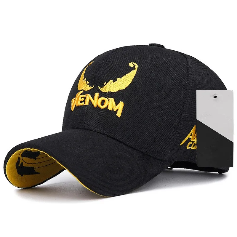 black designer baseball cap Disney Marvel cap Venom Embroidery Baseball Caps Couple Hip Hop Hat Fashion Golf hats Outdoor Sports Caps cotton Snapback Hats baseball dad hats