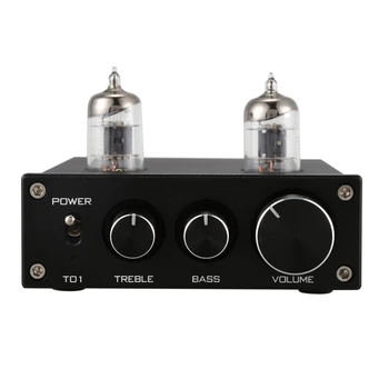 

6J1 Tube Amplifier Bile Audio Preamplifier Hifi Preamp Treble Bass Adjustment Dc12V for Speaker Sound System EU Plug