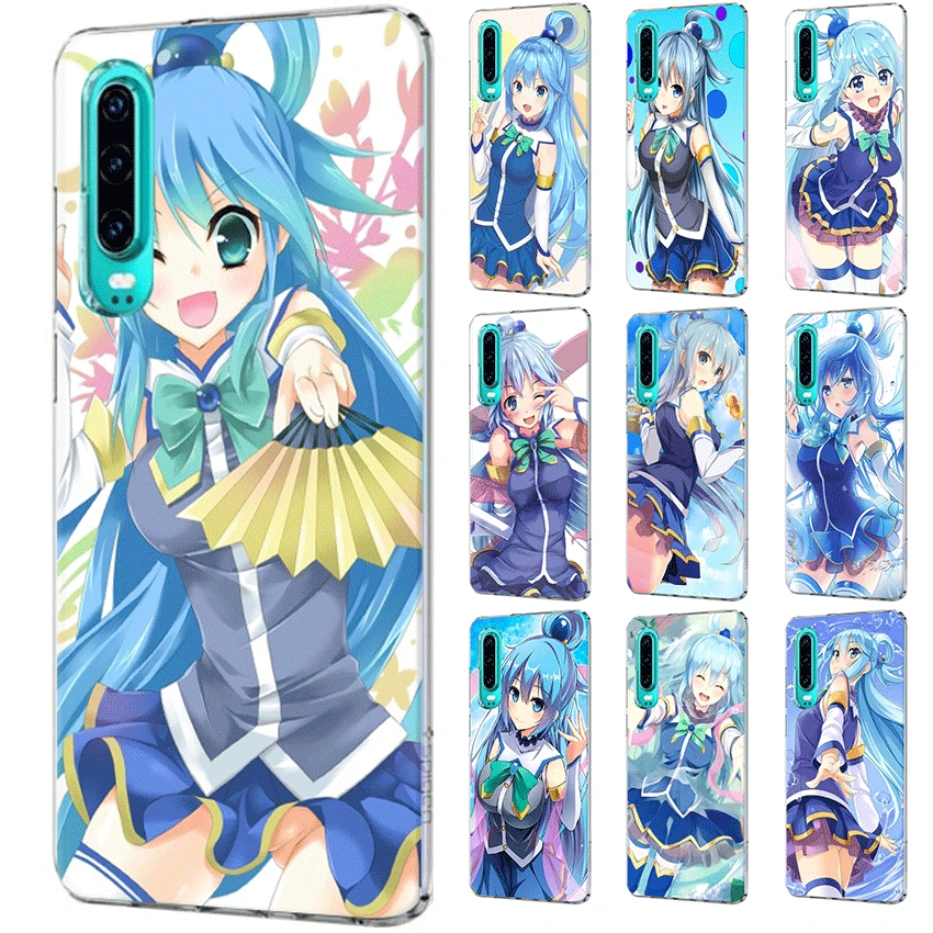 Чехол для Huawei Nova 2i 3 3i 4 5i 2 Y5 Y6 Y7 Y9 Prime Mate 10 20 Pro Lite чехол Sekai Ni Shukufuku Aqua Kono Subarashii |