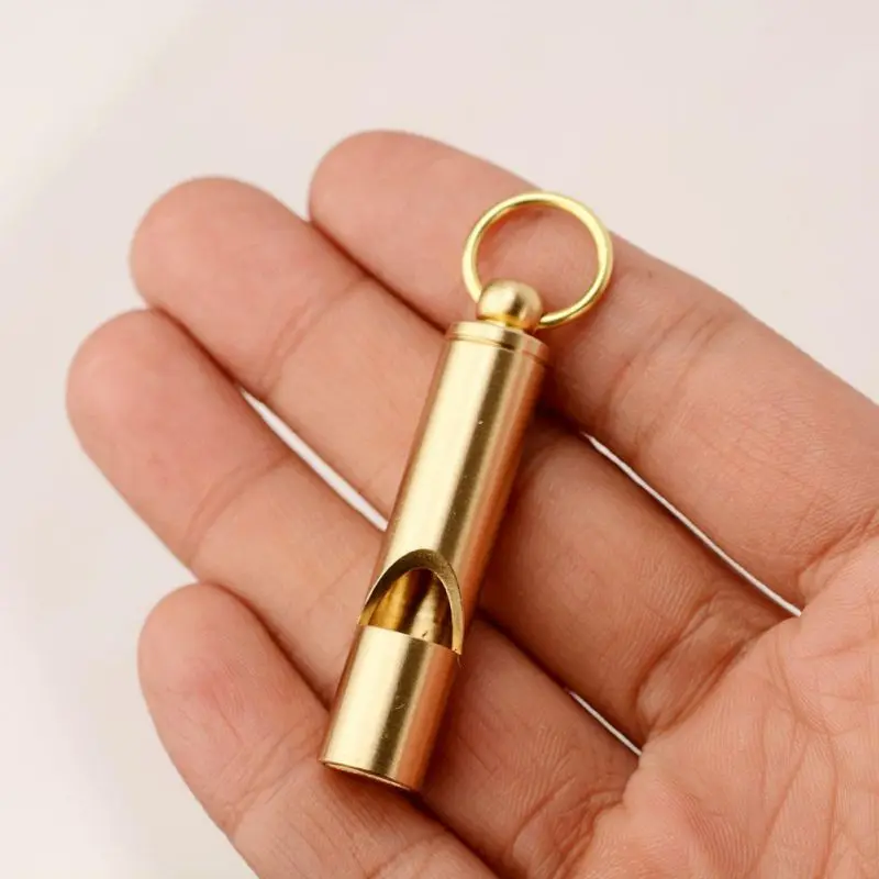 Mini Convenient Whistle Mini Multifunction Tool Durable Camping Emergency Survival Practical Portable Brass Rescue Signal