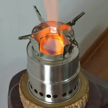 

Camping Stoves Charcoal Alcohol Wood Burning Potable Folding Stainless Steel Picnic BBQ Cooker Outdoor Hinking Stove