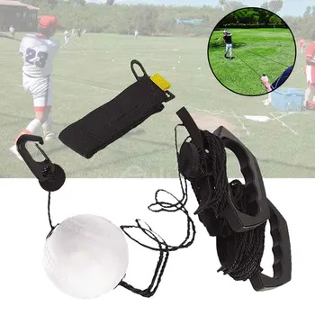 

Softball Baseball Trainer Swing Dynamics Black Outside Sports Practice Tool Batting Strike Kids Adult Practical PU Professional