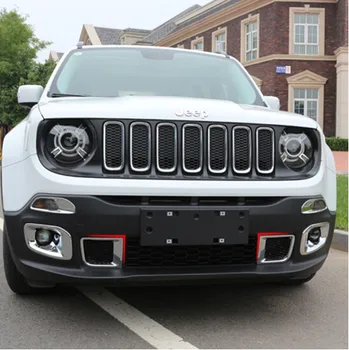 

ABS chrome car front air vent cover trim 2pcs for Jeep Renegade 2015 2016 2017 2018 2019