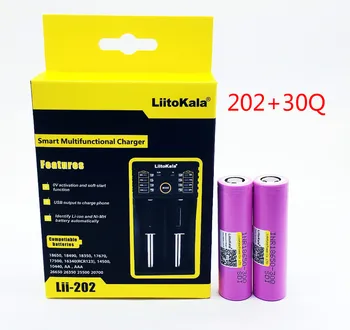 

2PCS Liitokala original 3.7V INR18650 30Q 3000mAh 18650 powered rechargeable lithium battery for +Liitokala Lii-202