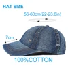 Vintage Washed Cotton Baseball Cap Men Women Denim Dad Hat Adjustable Trucker Style Low Profile 3