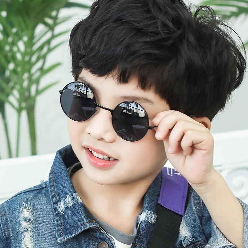 Baby Boy Kids Round Sunglasses Glasses Sunglasses Baby Retro