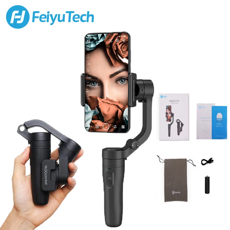  FeiyuTech Vlog Pocket MINI 3-Axis Handheld Smartphone Universal Stabilizer for iPhone Xs Max Xr X 8