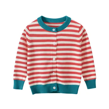 

Menoea 2-7Y Winter Kids Girls Cardigan Sweaters Children School Knitted Stripe Sweater Toddler Girl Long Sleeve Clothes Autumn